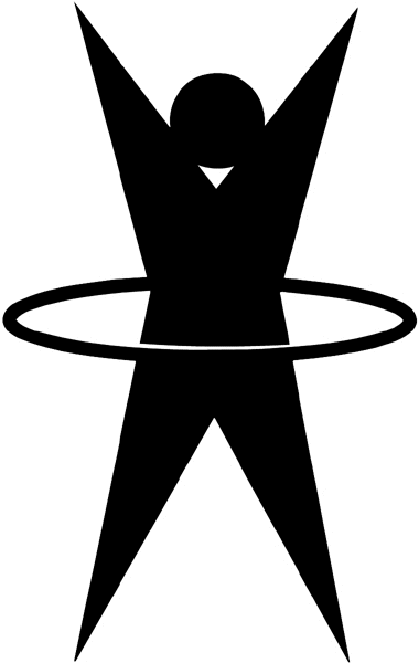 Hula Hoop symbol vinyl sticker. Customize on line. Sports 085-0998